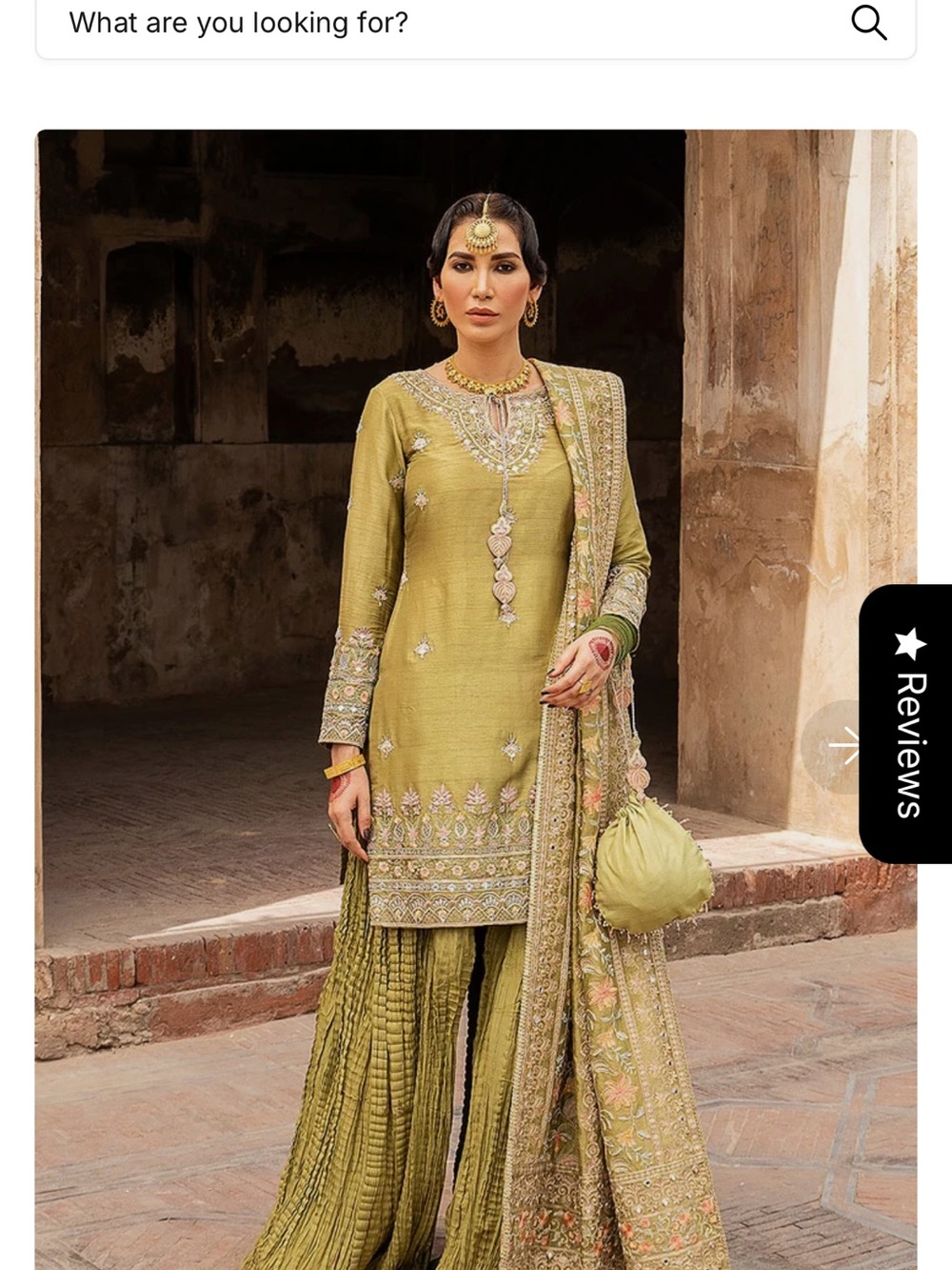 Kanwal Malik Kurta Set in Olive Green